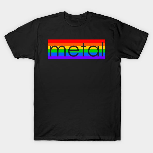 Rainbow Metal T-Shirt by callingtomorrow